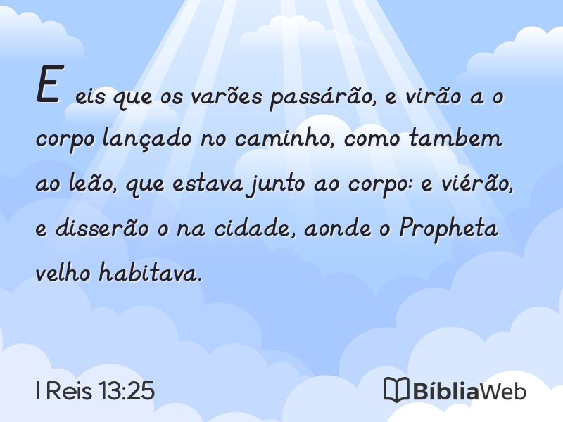 I Reis 13:25 em imagem para compartilhar