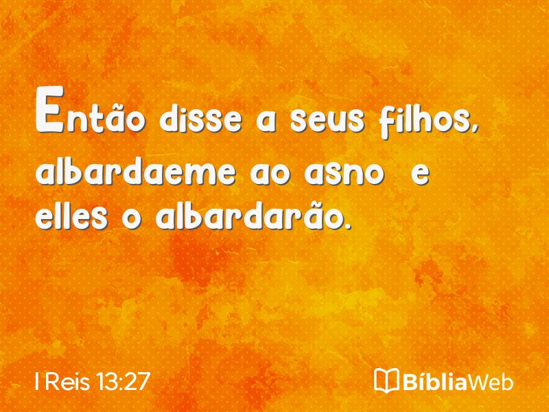 I Reis 13:27 em imagem para compartilhar