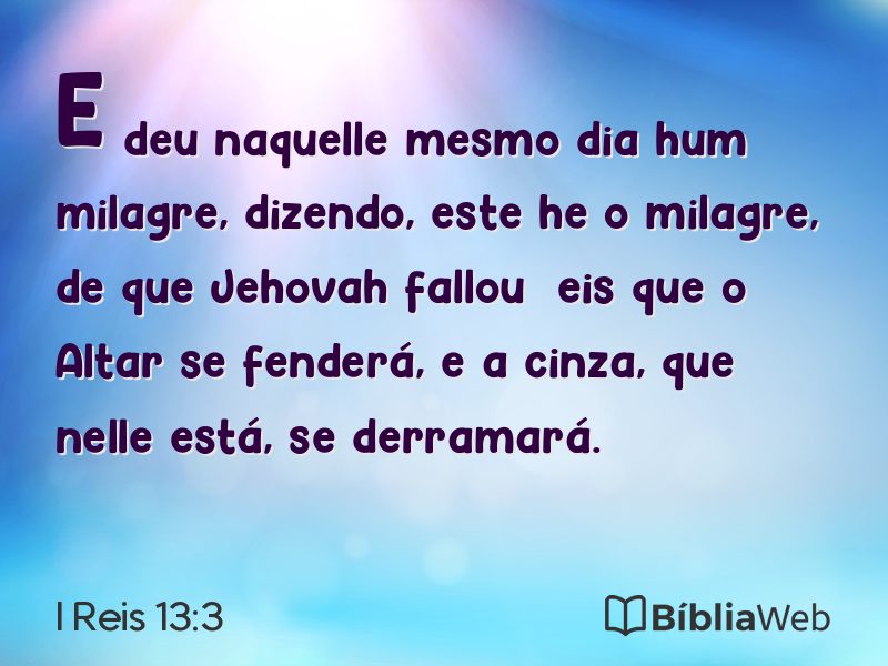 I Reis 13:3 em imagem para compartilhar