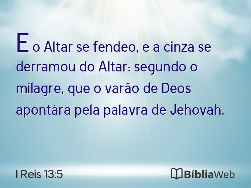 I Reis 13:5 em imagem para compartilhar