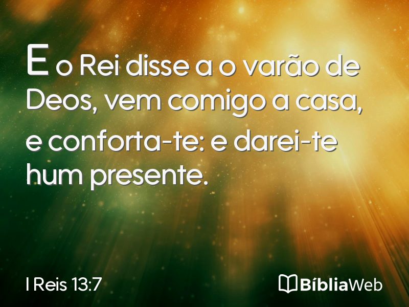 I Reis 13:7 em imagem para compartilhar