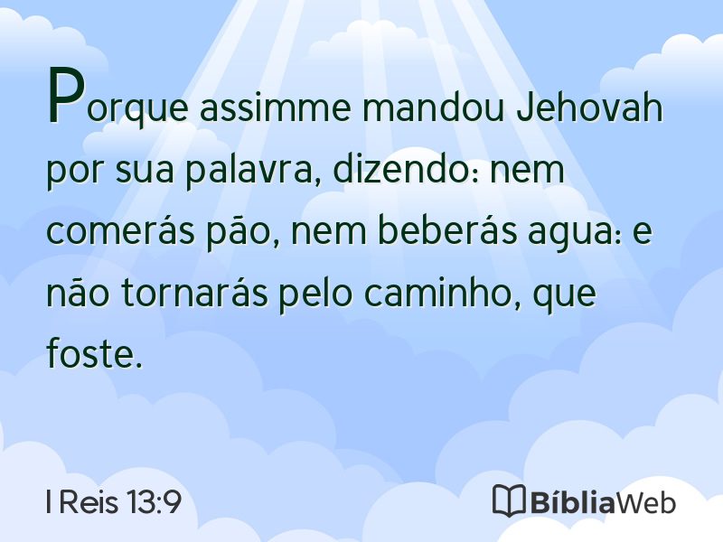 I Reis 13:9 em imagem para compartilhar