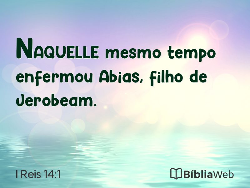 I Reis 14:1 em imagem para compartilhar