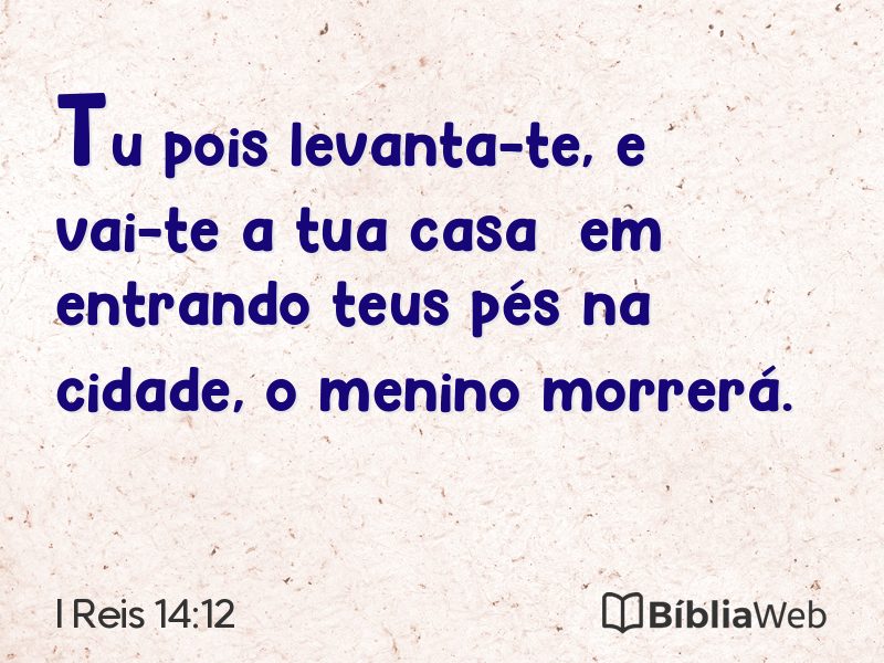 I Reis 14:12 em imagem para compartilhar