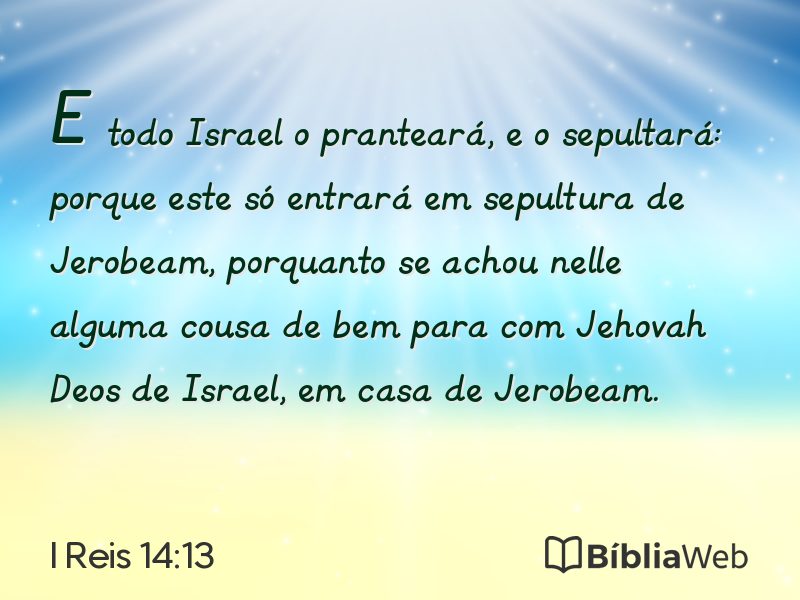 I Reis 14:13 em imagem para compartilhar