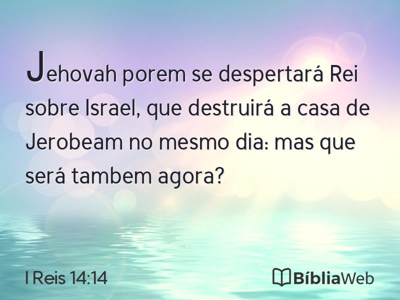 I Reis 14:14 em imagem para compartilhar