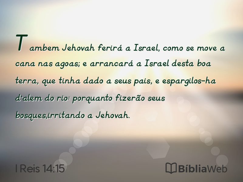 I Reis 14:15 em imagem para compartilhar