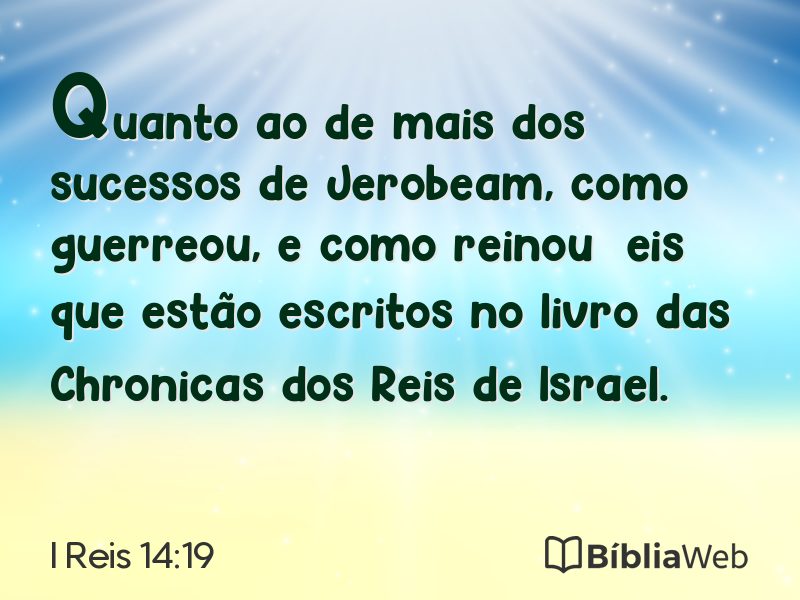 I Reis 14:19 em imagem para compartilhar