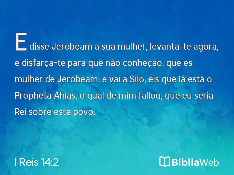 I Reis 14:2 em imagem para compartilhar
