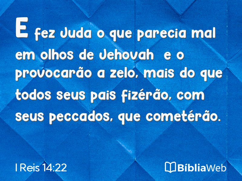 I Reis 14:22 em imagem para compartilhar