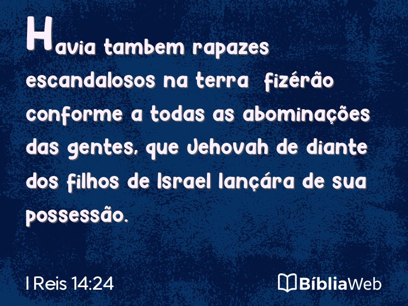 I Reis 14:24 em imagem para compartilhar