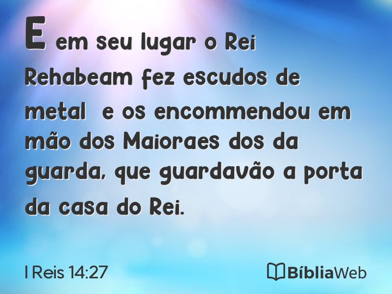 I Reis 14:27 em imagem para compartilhar