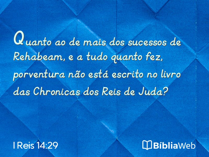 I Reis 14:29 em imagem para compartilhar