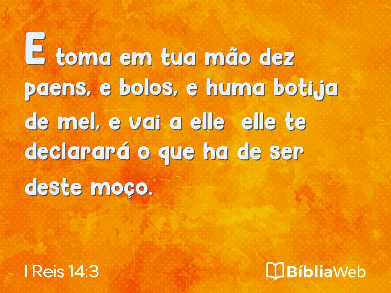 I Reis 14:3 em imagem para compartilhar