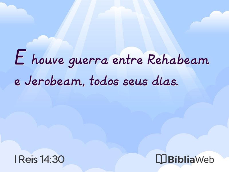 I Reis 14:30 em imagem para compartilhar