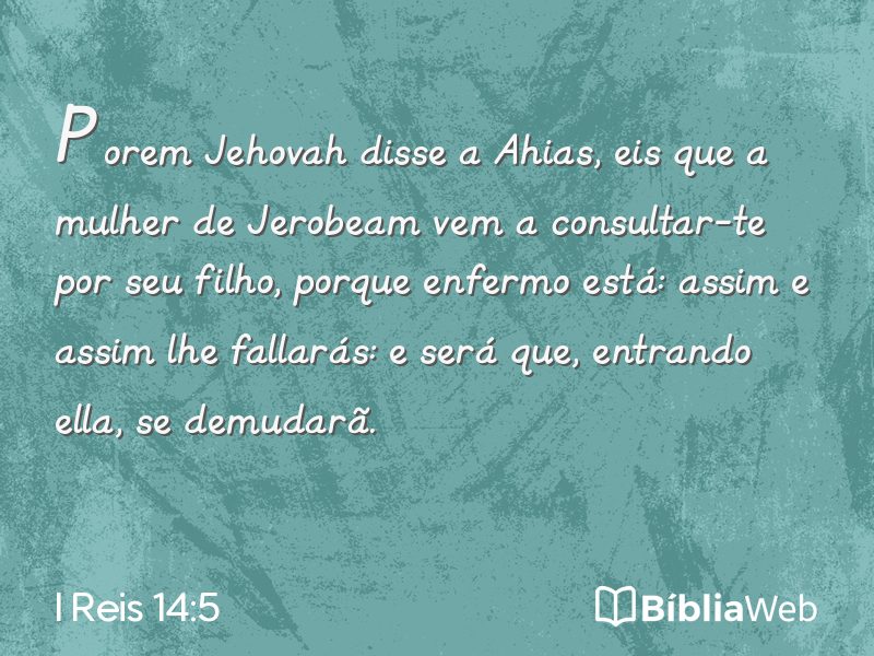 I Reis 14:5 em imagem para compartilhar