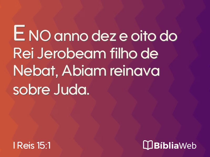 I Reis 15:1 em imagem para compartilhar