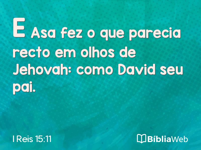 I Reis 15:11 em imagem para compartilhar