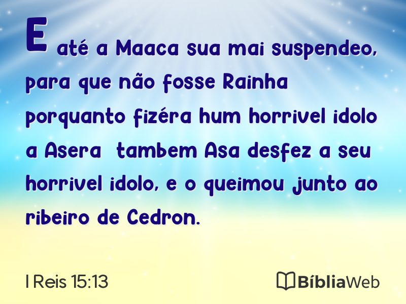 I Reis 15:13 em imagem para compartilhar