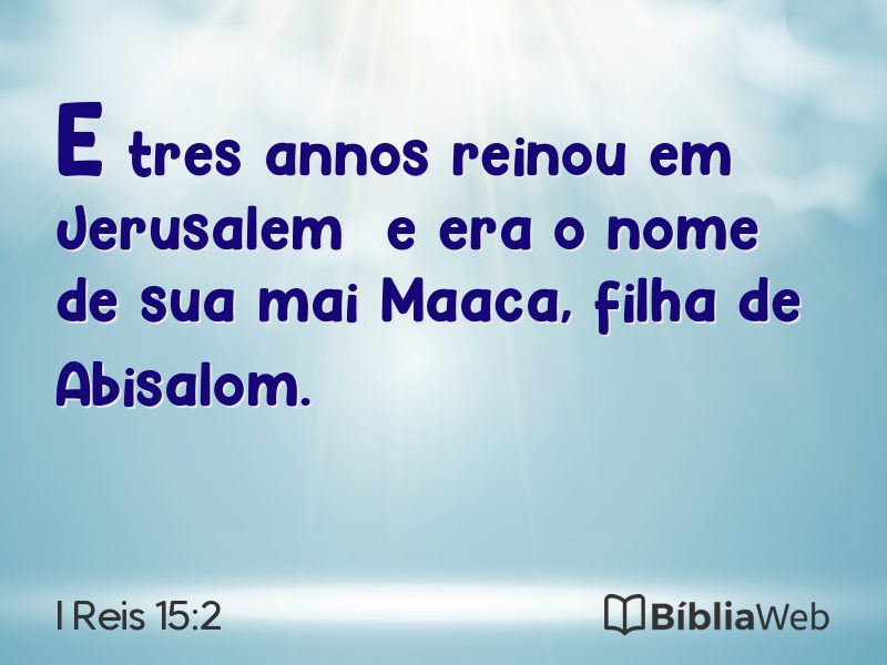 I Reis 15:2 em imagem para compartilhar