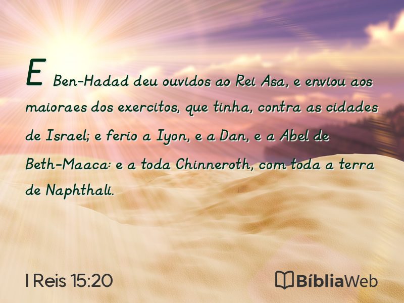 I Reis 15:20 em imagem para compartilhar