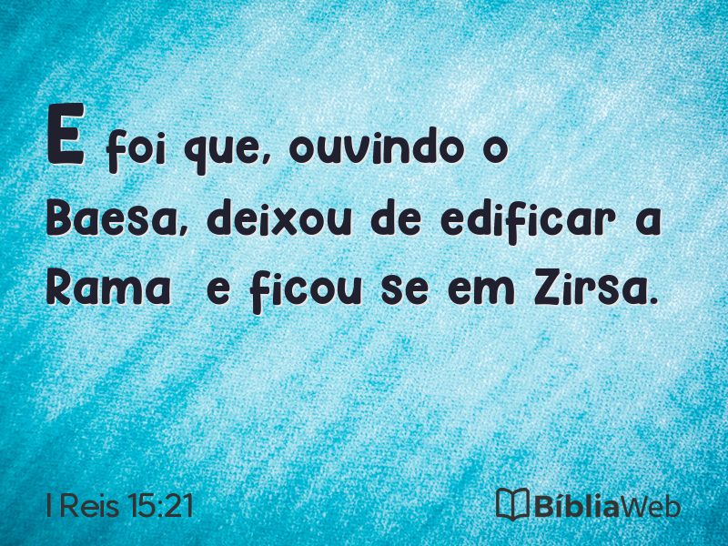 I Reis 15:21 em imagem para compartilhar