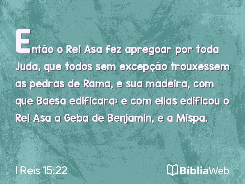 I Reis 15:22 em imagem para compartilhar