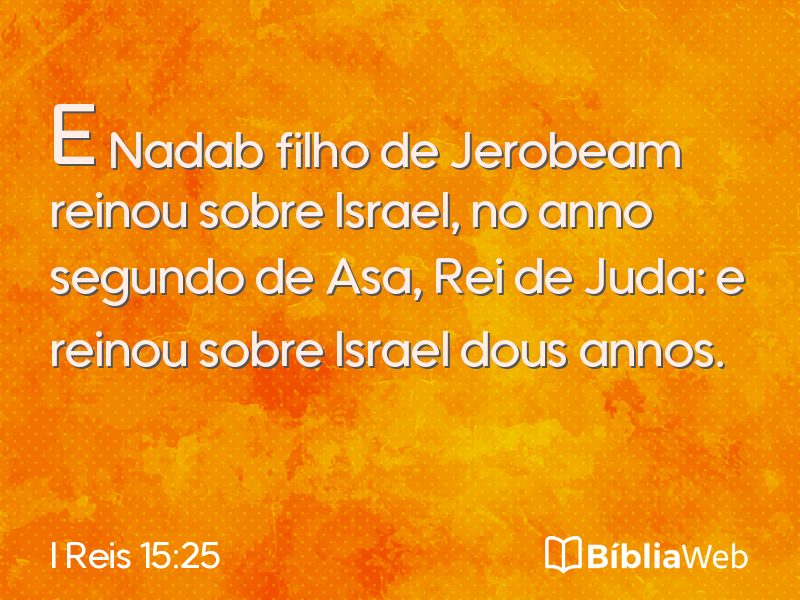 I Reis 15:25 em imagem para compartilhar