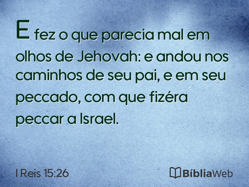 I Reis 15:26 em imagem para compartilhar