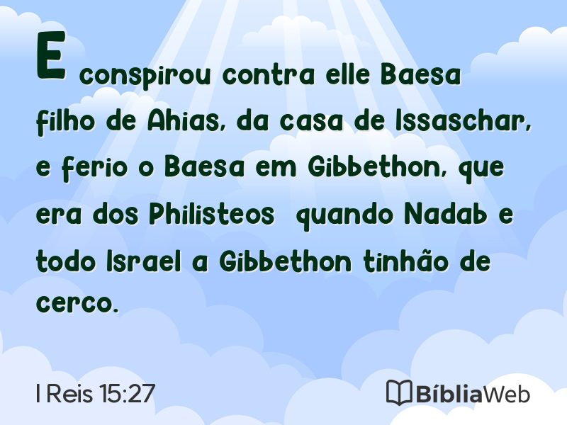 I Reis 15:27 em imagem para compartilhar