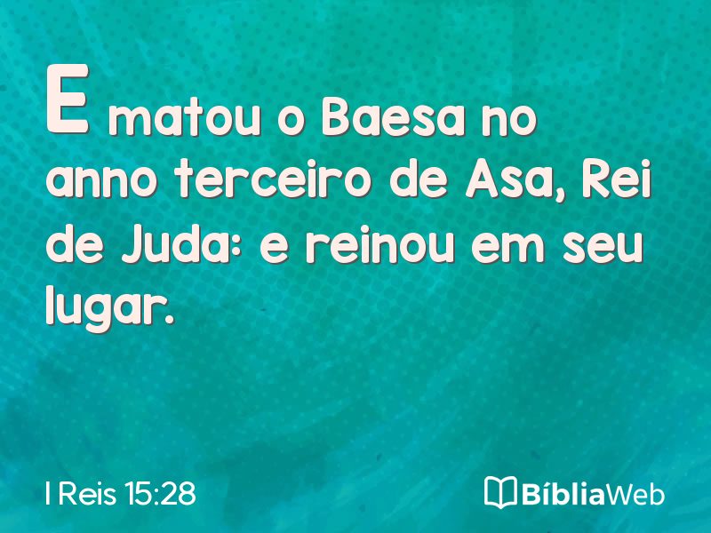 I Reis 15:28 em imagem para compartilhar