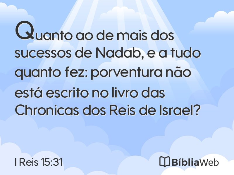 I Reis 15:31 em imagem para compartilhar