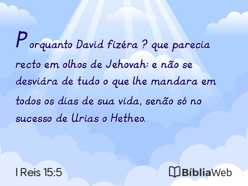 I Reis 15:5 em imagem para compartilhar