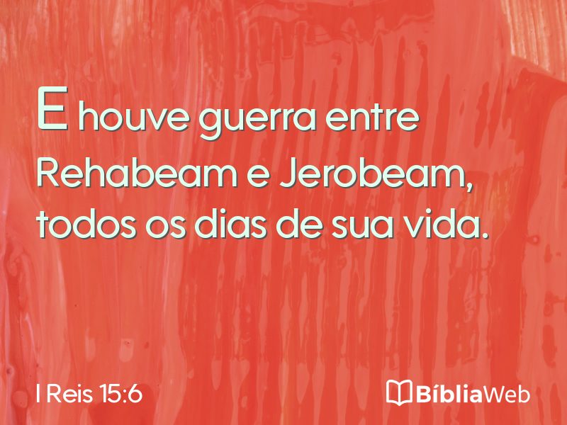 I Reis 15:6 em imagem para compartilhar