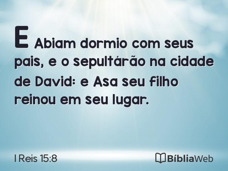 I Reis 15:8 em imagem para compartilhar