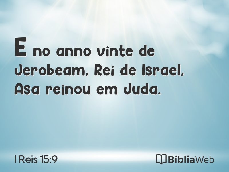 I Reis 15:9 em imagem para compartilhar