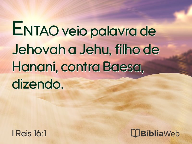 I Reis 16:1 em imagem para compartilhar