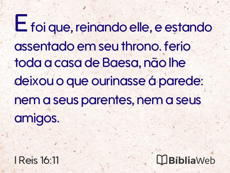 I Reis 16:11 em imagem para compartilhar