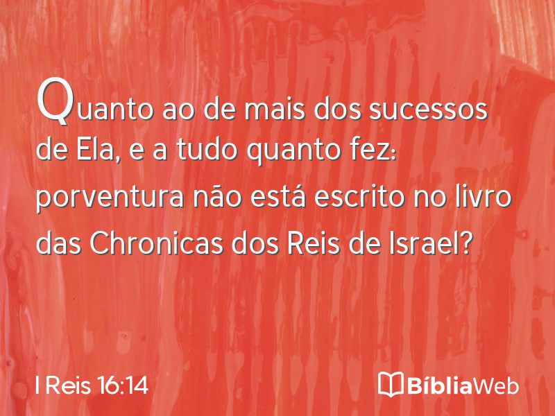 I Reis 16:14 em imagem para compartilhar