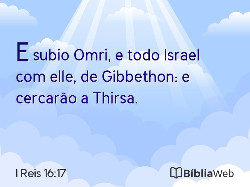 I Reis 16:17 em imagem para compartilhar