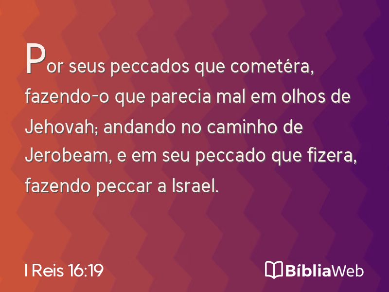 I Reis 16:19 em imagem para compartilhar