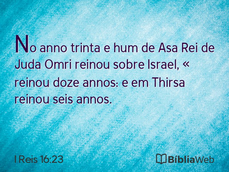 I Reis 16:23 em imagem para compartilhar