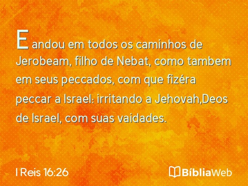 I Reis 16:26 em imagem para compartilhar