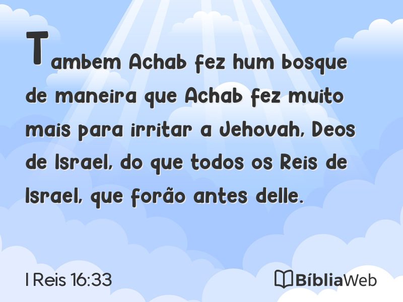 I Reis 16:33 em imagem para compartilhar