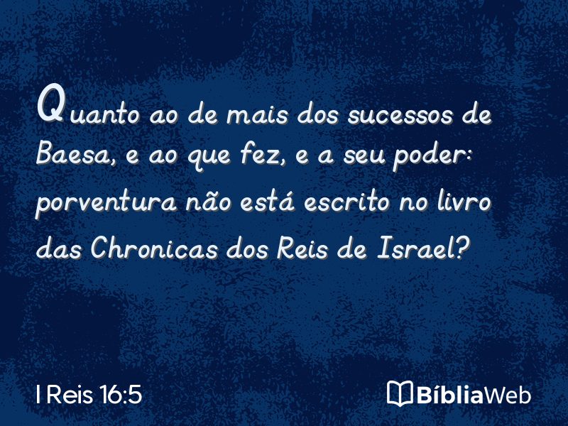 I Reis 16:5 em imagem para compartilhar