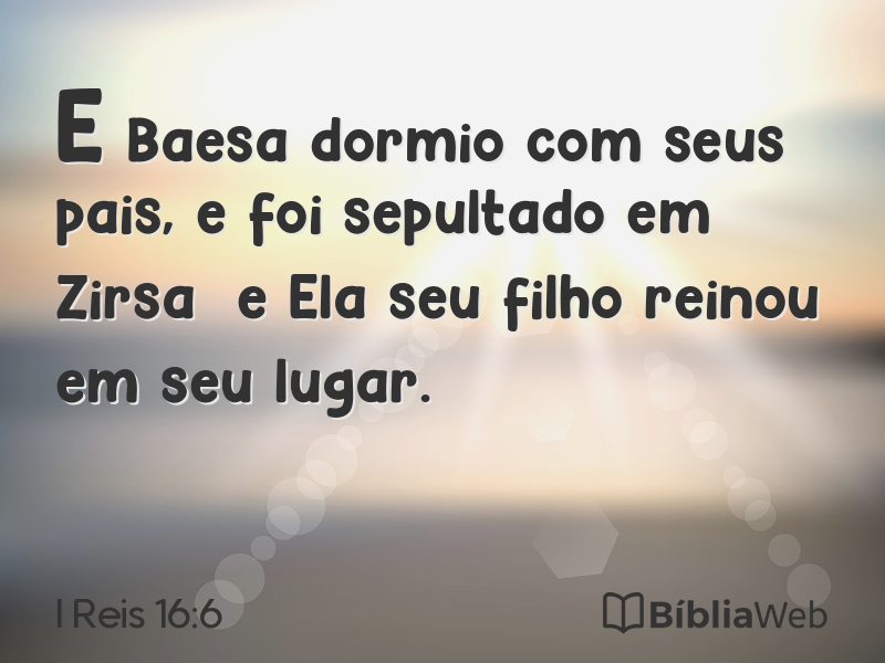 I Reis 16:6 em imagem para compartilhar