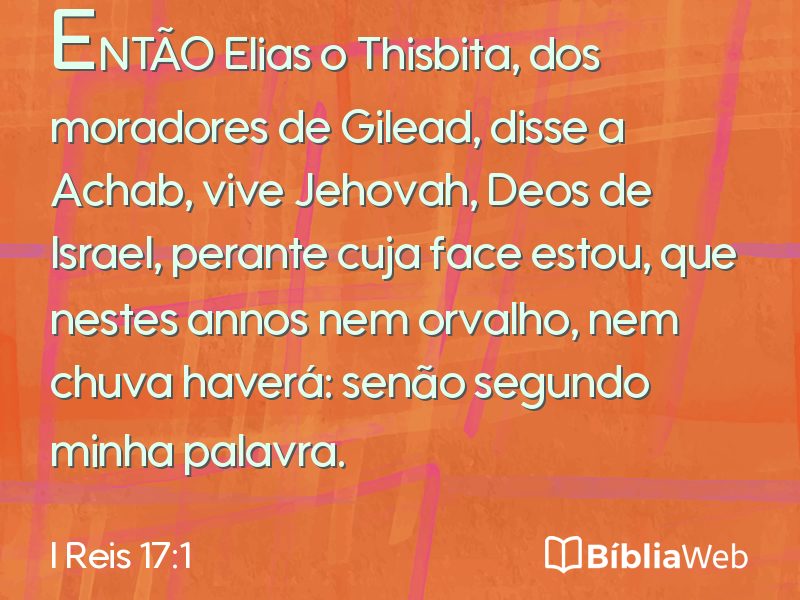 I Reis 17:1 em imagem para compartilhar