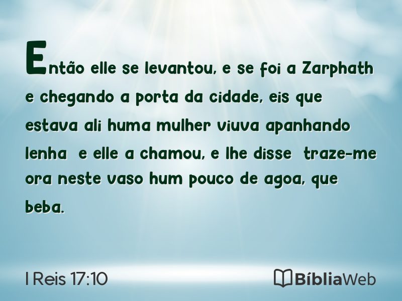 I Reis 17:10 em imagem para compartilhar