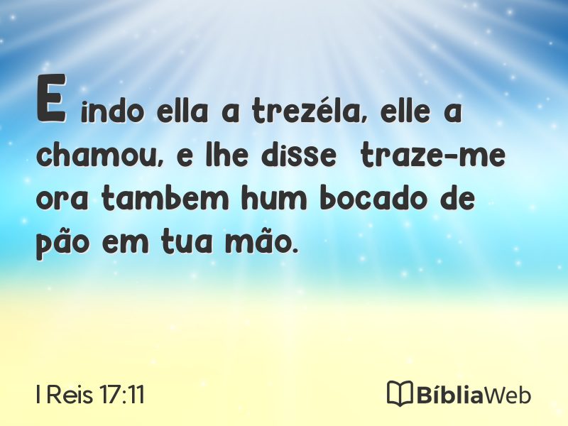 I Reis 17:11 em imagem para compartilhar