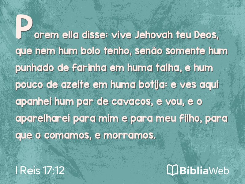 I Reis 17:12 em imagem para compartilhar